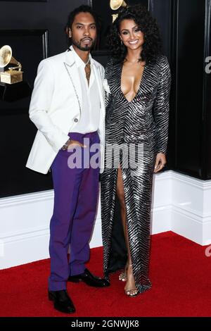 Los Angeles, United States. 27th Sep, 2021. (FILE) Miguel and Nazanin Mandi Separate After 17 Years Together. The pair, who dated for 10 years before getting engaged in 2016, were married at the Hummingbird Nest Ranch in Simi Valley, California in November 2018. LOS ANGELES, CALIFORNIA, USA - FEBRUARY 10: Singer Miguel and wife/actress Nazanin Mandi arrive at the 61st Annual GRAMMY Awards held at Staples Center on February 10, 2019 in Los Angeles, California, United States. (Photo by Xavier Collin/Image Press Agency) Credit: Image Press Agency/17�Թ����� Live News Stock Photo