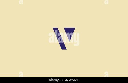 LETTER V LOGO DESIGN WITH NEGATIVE SPACE EFFECT FOR ILLUSTRATION USE Stock Vector