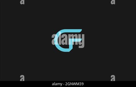 LETTERS CF LOGO DESIGN WITH NEGATIVE SPACE EFFECT FOR ILLUSTRATION USE Stock Vector