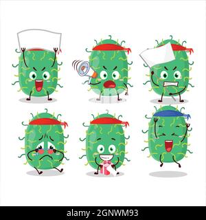 Mascot design style of zygote virus character as an attractive supporter Stock Vector