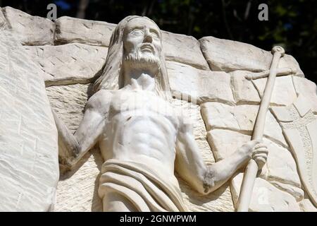 Resurrection of Jesus Christ, Mary's Way in Klenovnik, Croatia Stock Photo