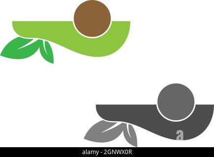 Avocado icon logo illustration design vector Stock Vector