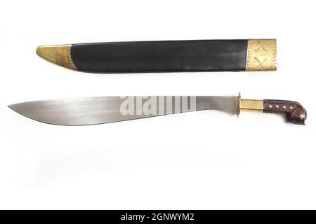 Filipino Fighting Sword on White Background Stock Photo