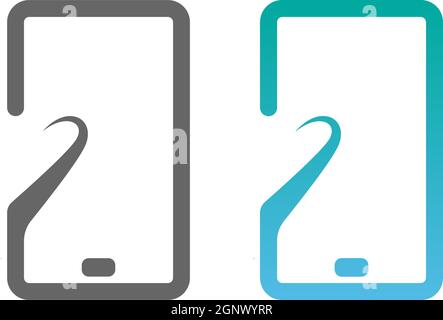 Digital hand touch technology logo icon design vector Stock Vector