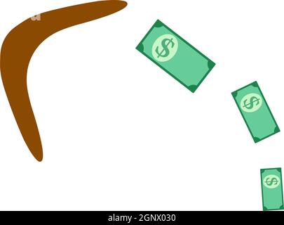 Cashback Boomerang Icon Stock Vector
