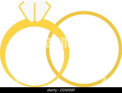 Wedding Rings Icon Stock Vector