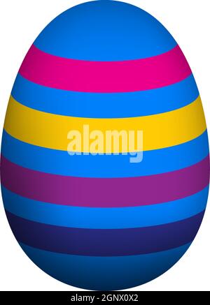 Easter Egg With Ornate Icon Stock Vector