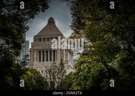 Parliament and the cloudy sky. Shooting Location: Tokyo metropolitan area Stock Photo