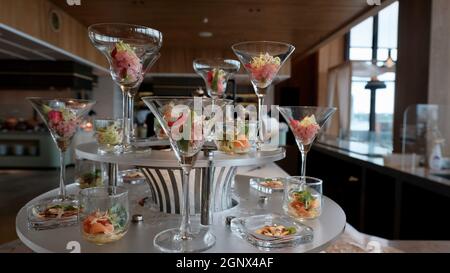 Appetizers Noon Time Lunch Buffet Hilton Hotel Pattaya Thailand Stock Photo