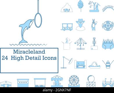 Miracleland Icon Set Stock Vector