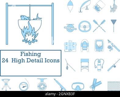 Fishing Icon Set Stock Vector