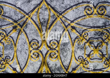 Victorian Vintage Seamless Pattern of Damask Background Texture. Stock Photo