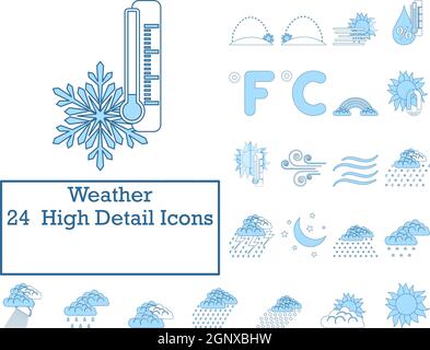 Weather Icon Set Stock Vector