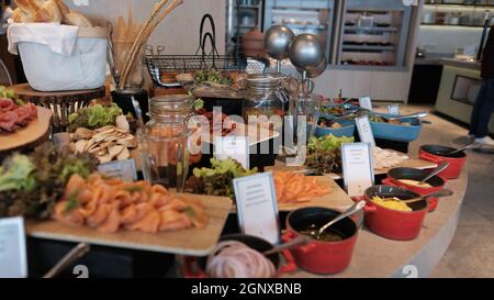 Noon Time Lunch Buffet Hilton Hotel Pattaya Thailand Stock Photo