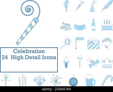 Celebration Icon Set Stock Vector