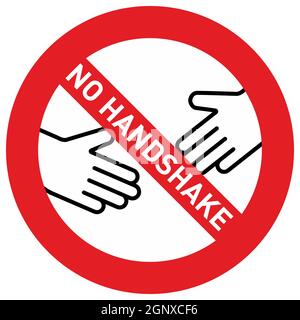 No handshake concept in a flat design. Business hands Vector illustration Stock Vector