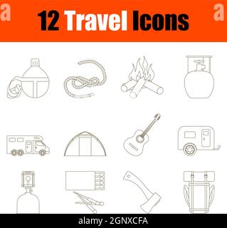 Travel Icon Set Stock Vector