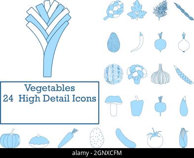 Vegetables Icon Set Stock Vector