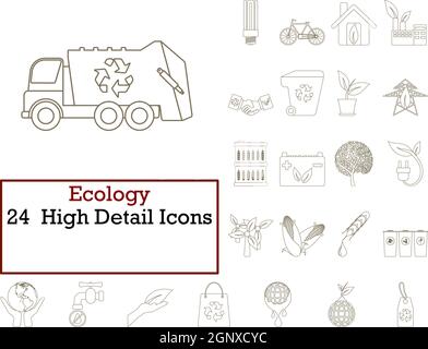 Ecology Icon Set Stock Vector
