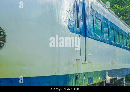 0 series Shinkansen (Akishima Tsutsujigaoka Park). Shooting Location: Tokyo Akishima Stock Photo