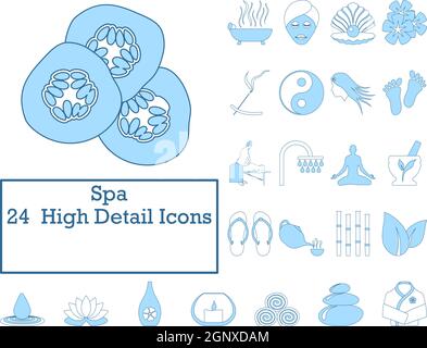Spa Icon Set Stock Vector