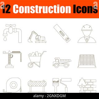 Construction Icon Set Stock Vector