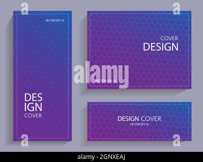 Set of booklets with geometric shapes Stock Vector