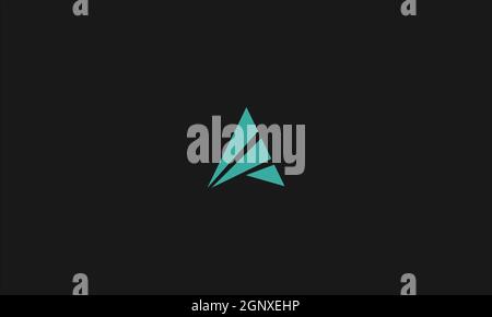 LETTER A LOGO DESIGN WITH NEGATIVE SPACE EFFECT FOR ILLUSTRATION USE Stock Vector