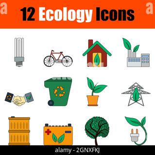 Ecology Icon Set Stock Vector