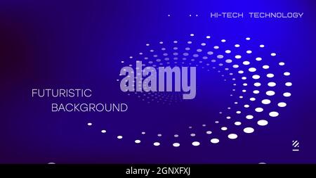 Abstract gradient background. A spiral twisting in space. Stock Vector