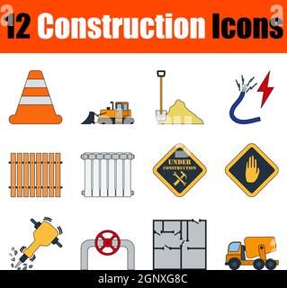 Construction Icon Set Stock Vector