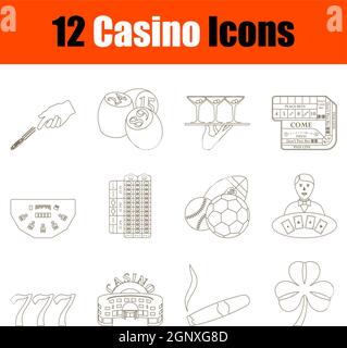 Casino Icon Set Stock Vector