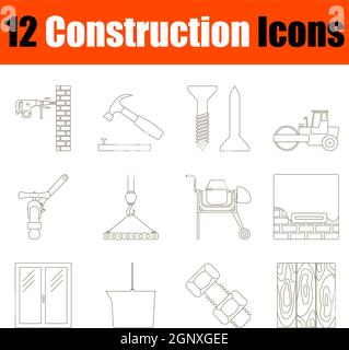 Construction Icon Set Stock Vector
