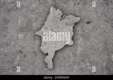Map of Maranhao on weathered concrete Stock Photo - Alamy