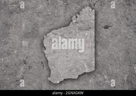 Map of Western Australia on weathered concrete Stock Photo - Alamy