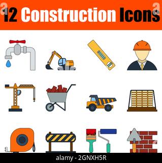 Construction Icon Set Stock Vector