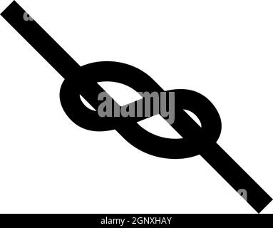 Alpinist Rope Knot Icon Stock Vector