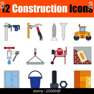 Construction Icon Set Stock Vector