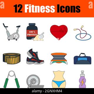Fitness Icon Set Stock Vector