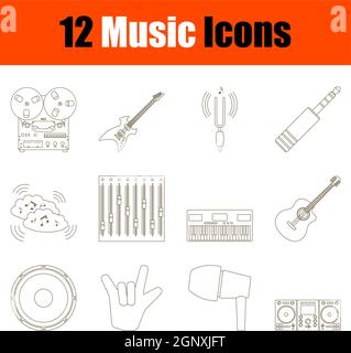 Music Icon Set Stock Vector