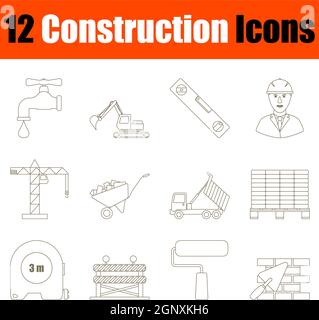 Construction Icon Set Stock Vector
