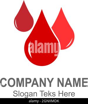 Blood logo icon design vector illustration Stock Vector