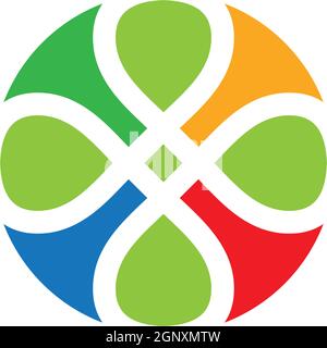 infinity clover leaf vector icon illustration design Stock Vector