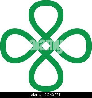 infinity clover leaf vector icon illustration design Stock Vector