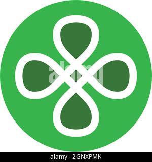 infinity clover leaf vector icon illustration design Stock Vector