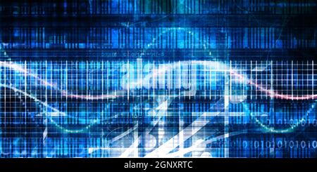 Projecting the Future in a Digital Art Abstract Stock Photo