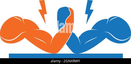 arm wrestling vecor icon illustration design Stock Vector