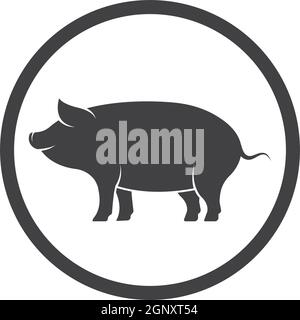 pig vector icon illustration design Stock Vector