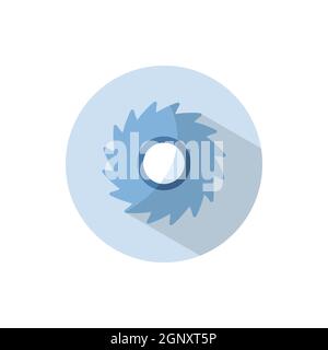 Hurricane. Category five. Flat icon on a circle. Weather vector illustration Stock Vector