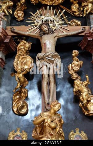 Altar of the Holy Cross, Barmherzigenkirche church in Graz, Styria, Austria